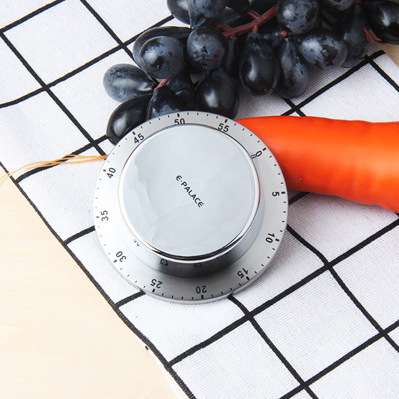 Kitchen Stainless Steel Mechanical Timer Alarm Clock Reminder